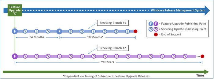 Figure 4. Feature upgrades and servicing branches