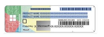 microsoft windows license stickers