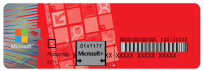 Microsoft Licsense Sticker Ruby